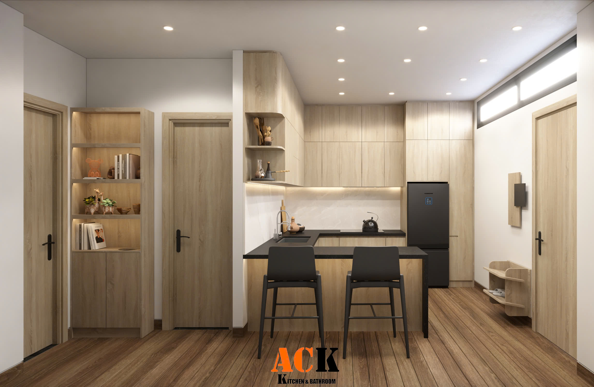 thiết kế thi công nội thất gỗ công nghiệp